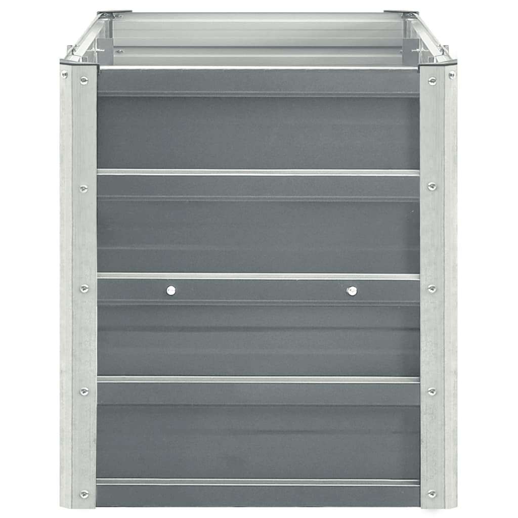 Garden Raised Bed Galvanised Steel 240x40x45 cm Grey