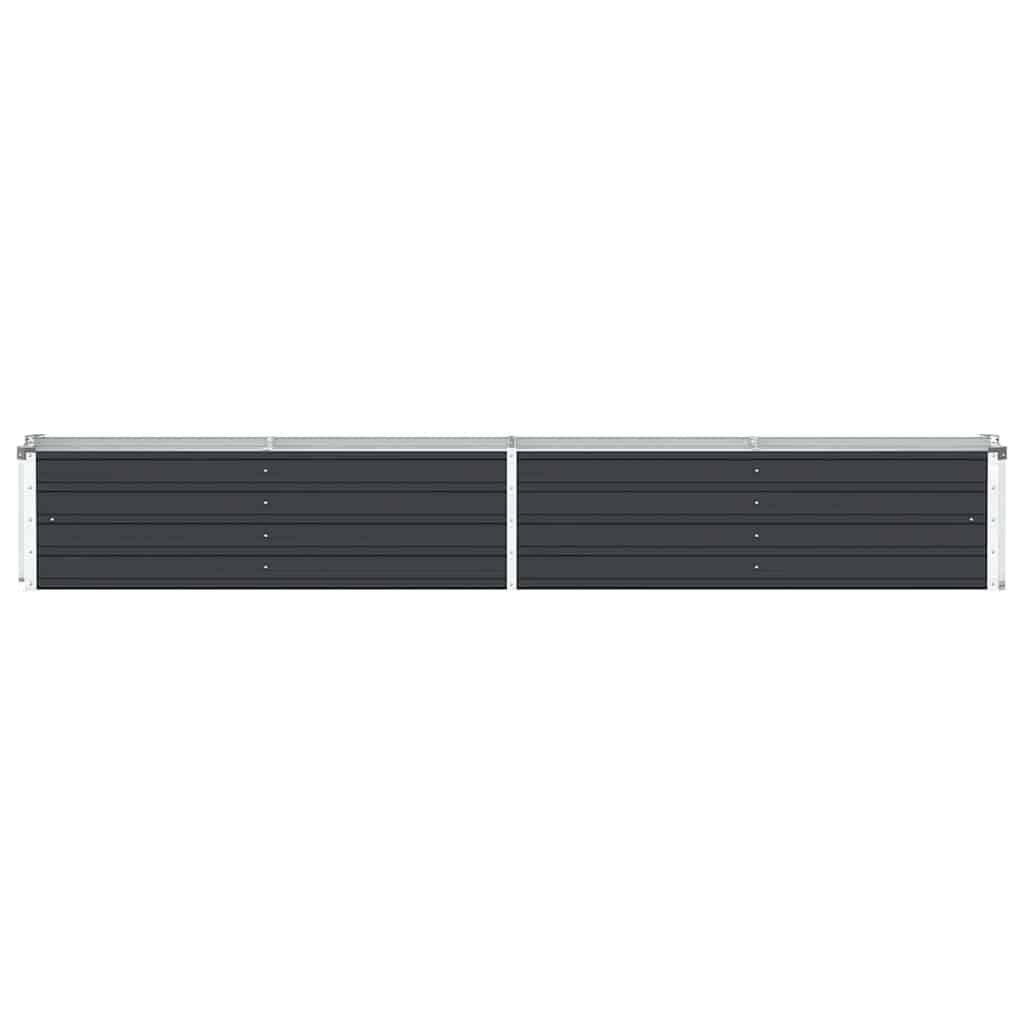 Garden Raised Bed Galvanised Steel 320x40x45 cm Anthracite