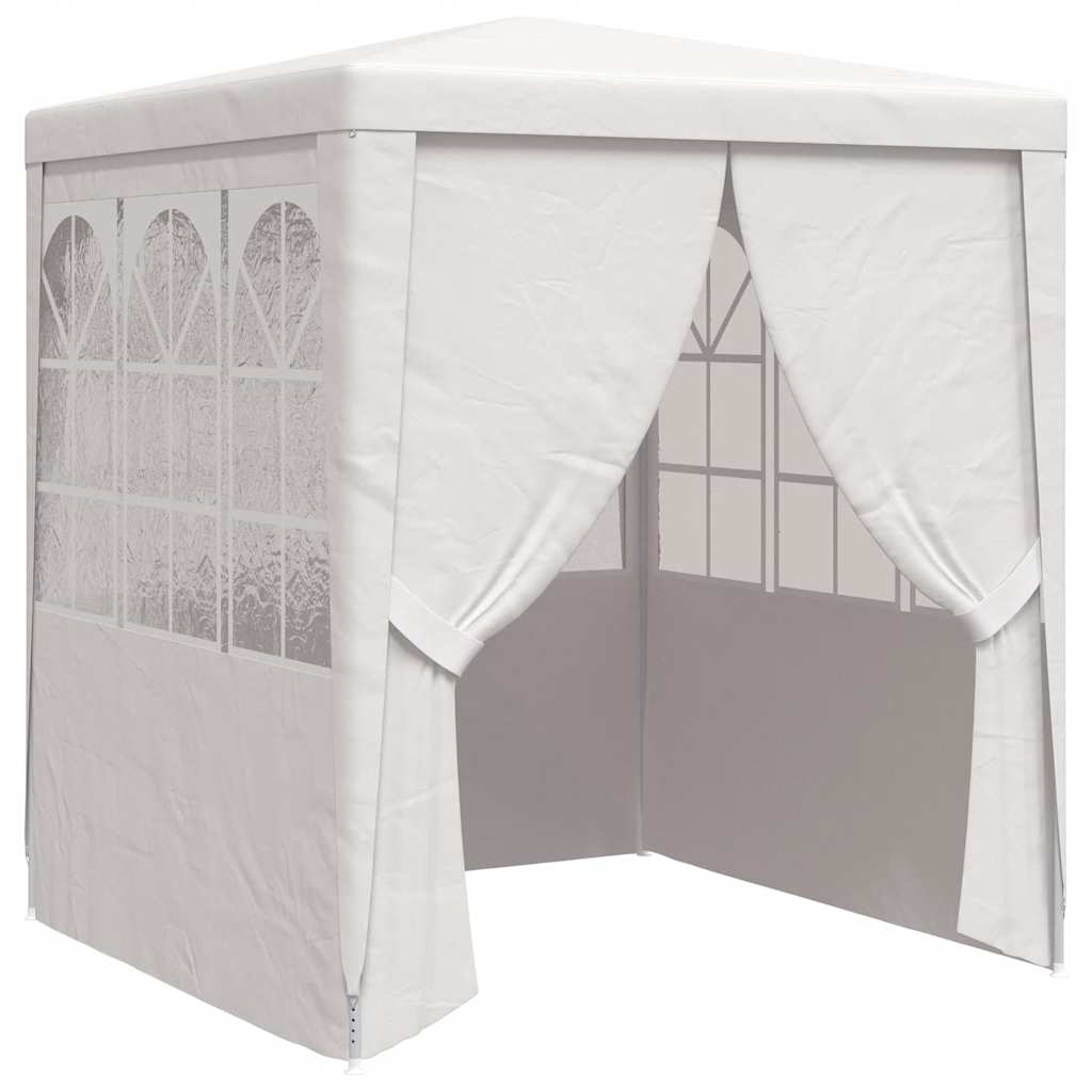 Professional Party Tent with Side Walls 2x2 m White 90 g/mÂ²