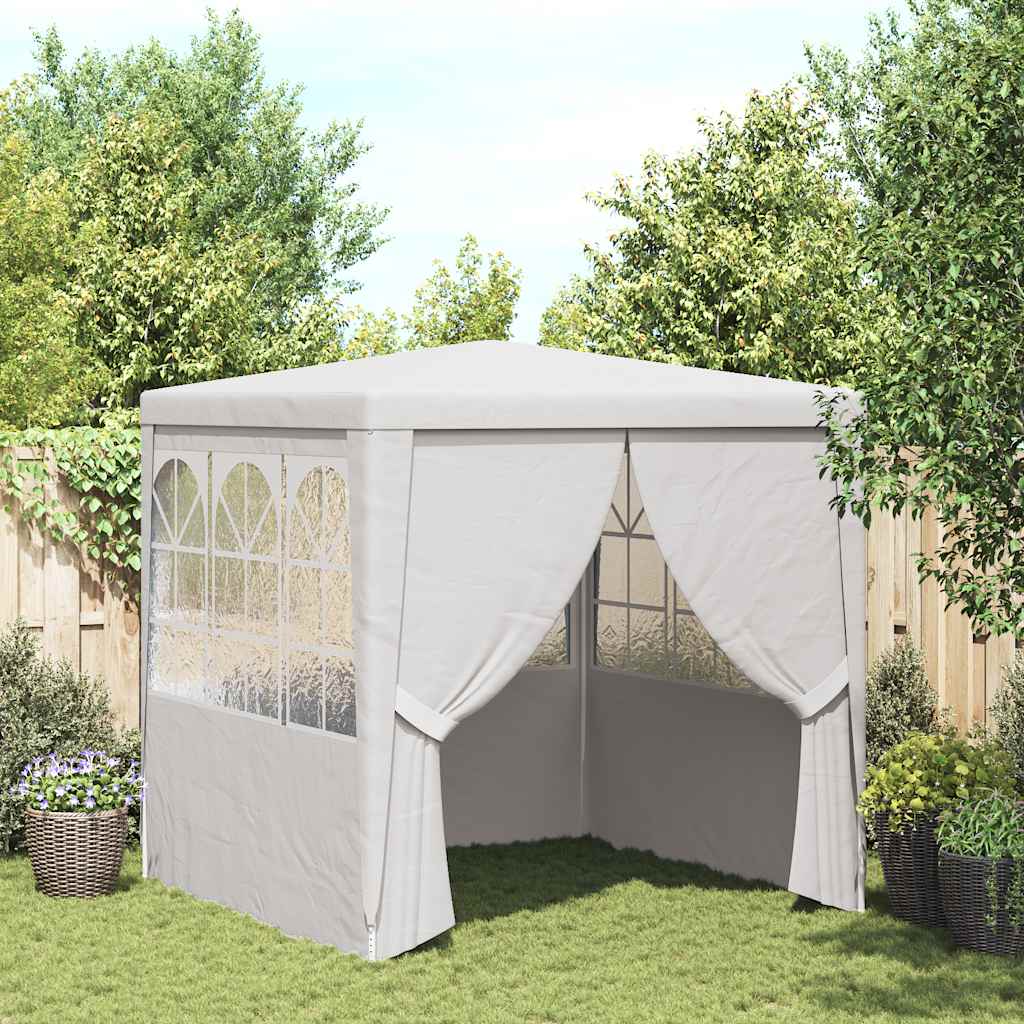 Professional Party Tent with Side Walls 2x2 m White 90 g/mÂ²