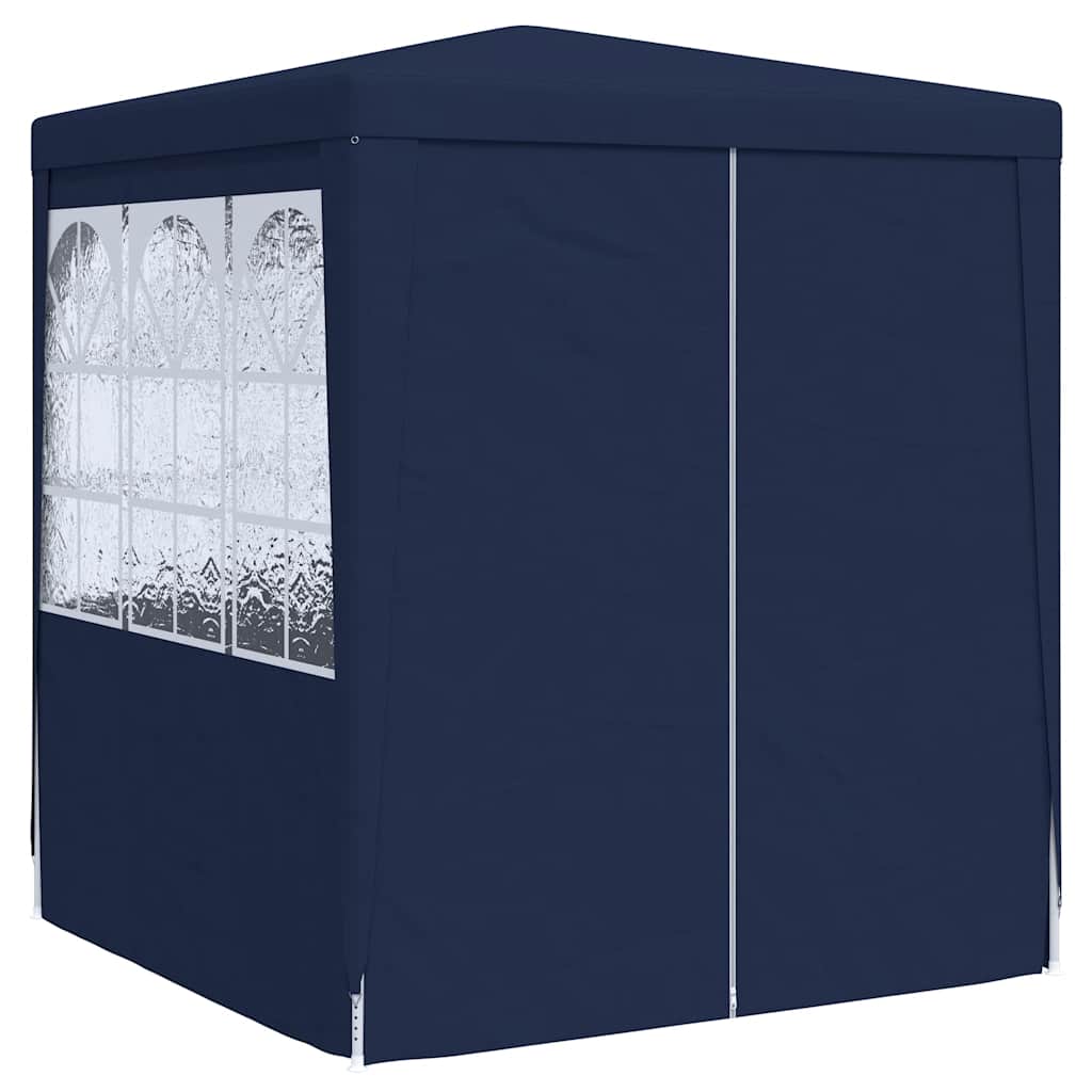 Professional Party Tent with Side Walls 2x2 m Blue 90 g/mÂ²