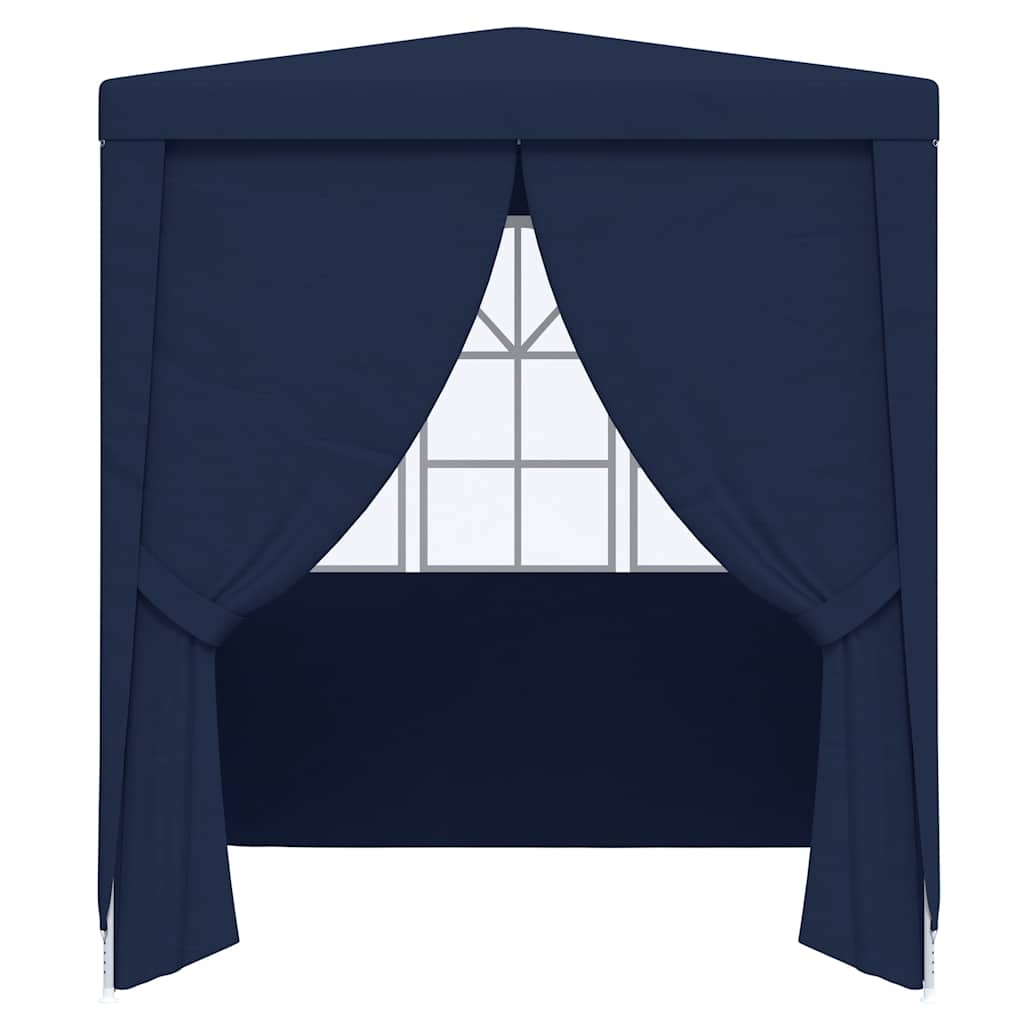 Professional Party Tent with Side Walls 2x2 m Blue 90 g/mÂ²