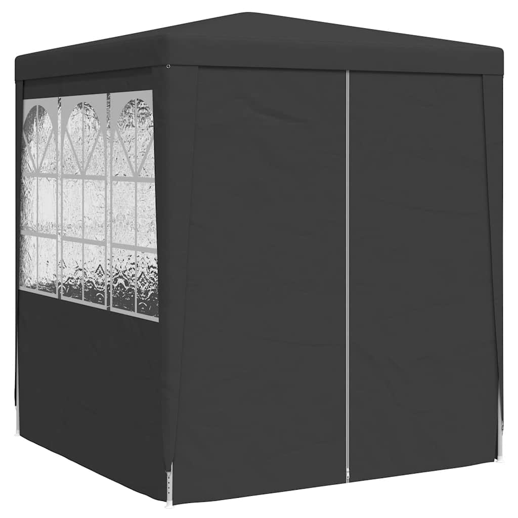 Professional Party Tent with Side Walls 2x2 m Anthracite 90 g/mÂ²