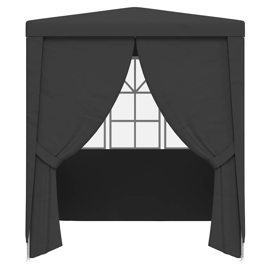 Professional Party Tent with Side Walls 2x2 m Anthracite 90 g/mÂ²
