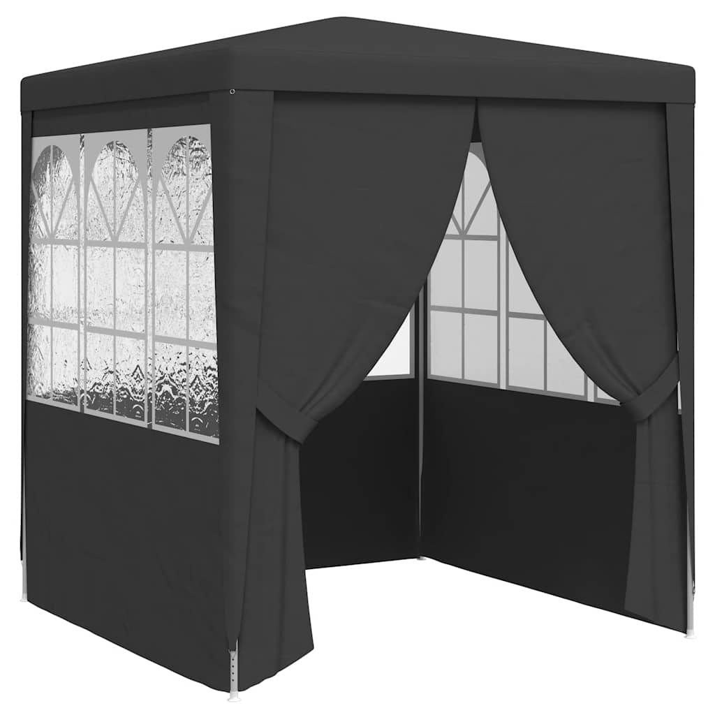 Professional Party Tent with Side Walls 2.5x2.5 m Anthracite 90 g/mÂ²