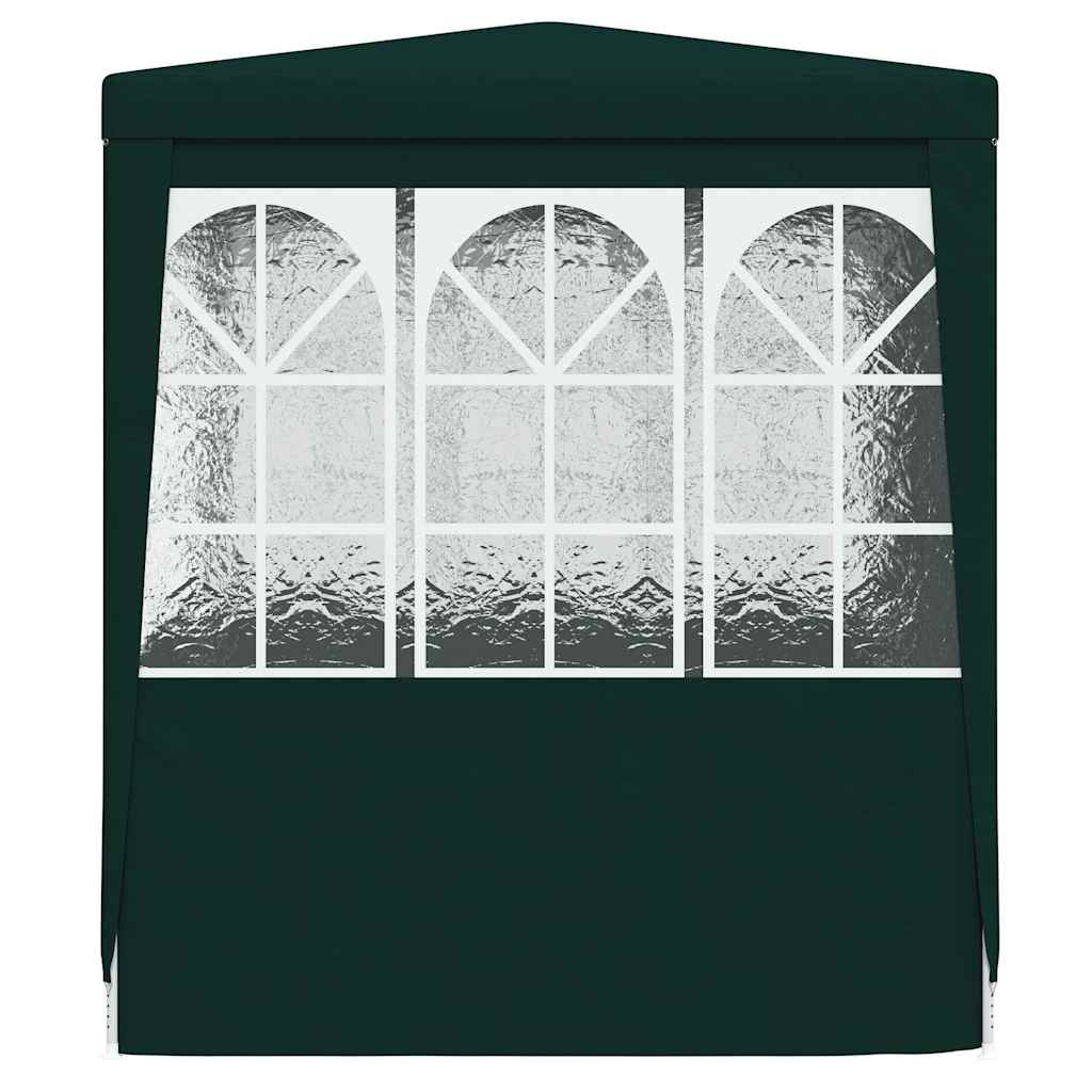 Professional Party Tent with Side Walls 2.5x2.5 m Green 90 g/mÂ²