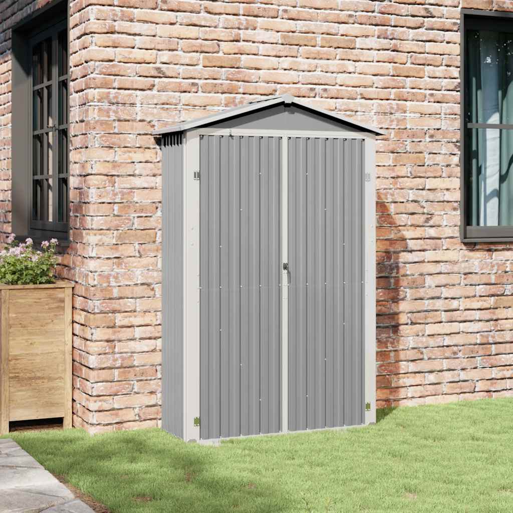 Garden Shed Grey 116x45x175 cm Galvanised Steel