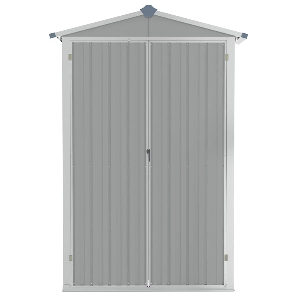 Garden Shed Grey 116x45x175 cm Galvanised Steel