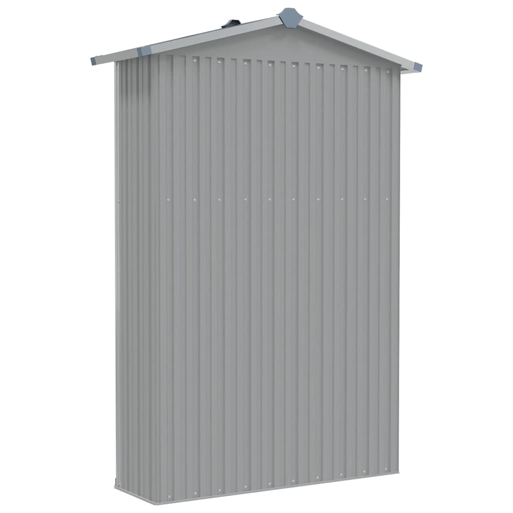 Garden Shed Grey 116x45x175 cm Galvanised Steel