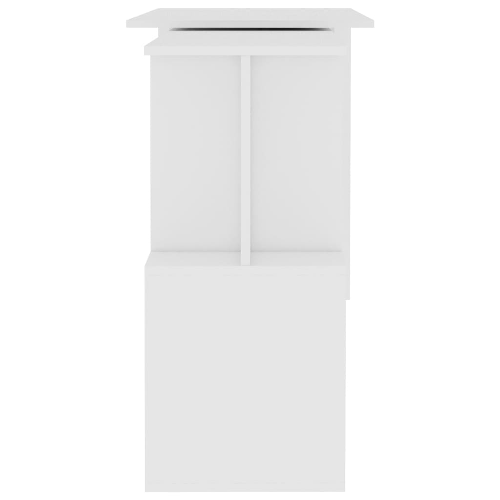 Corner Desk White 200x50x76 cm Engineered Wood