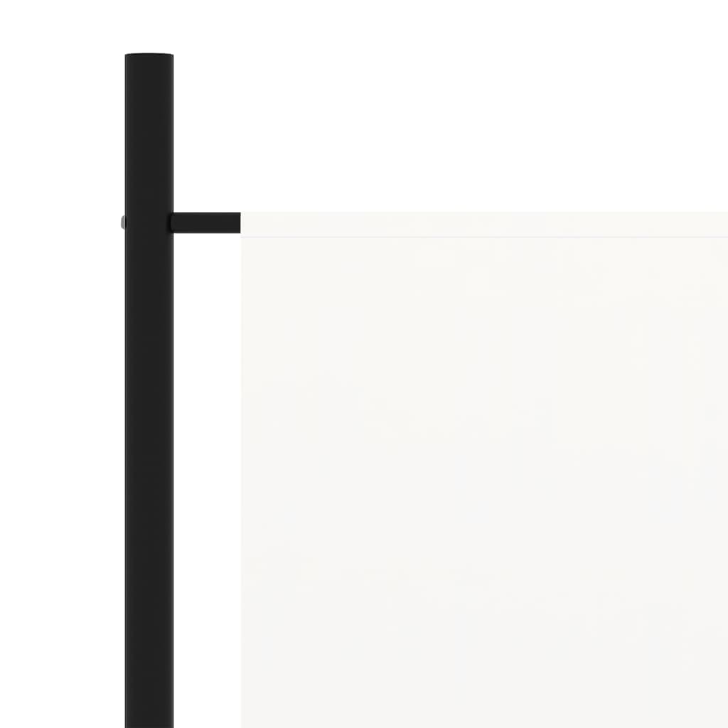3-Panel Room Divider White 260x180 cm Fabric