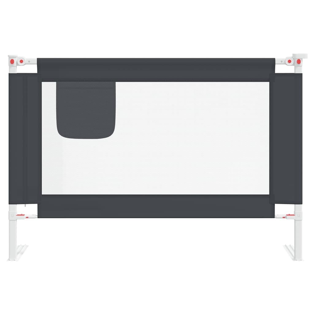 Toddler Safety Bed Rail Dark Grey 100x25 cm Fabric