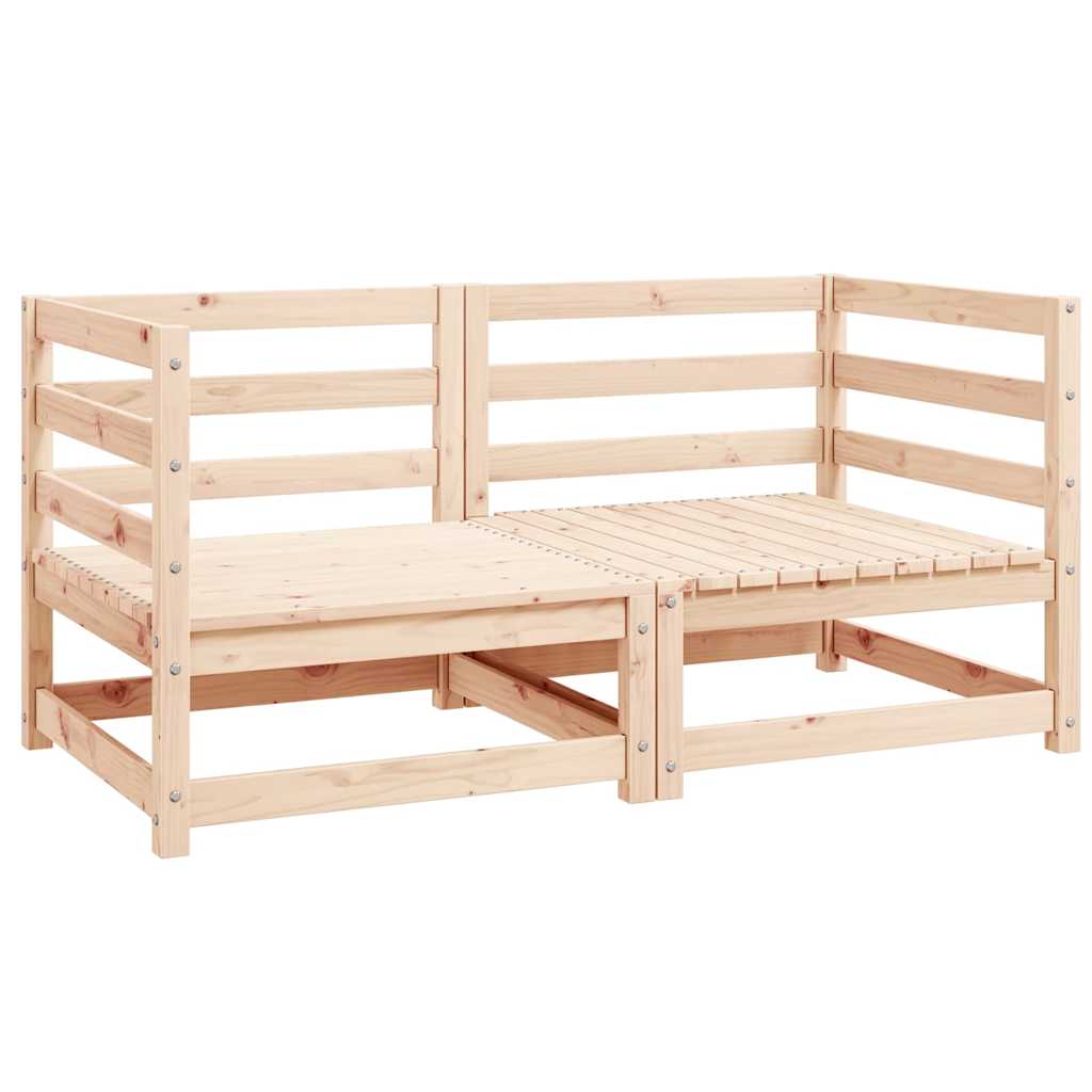 Garden Corner Sofas 2 pcs Solid Pinewood