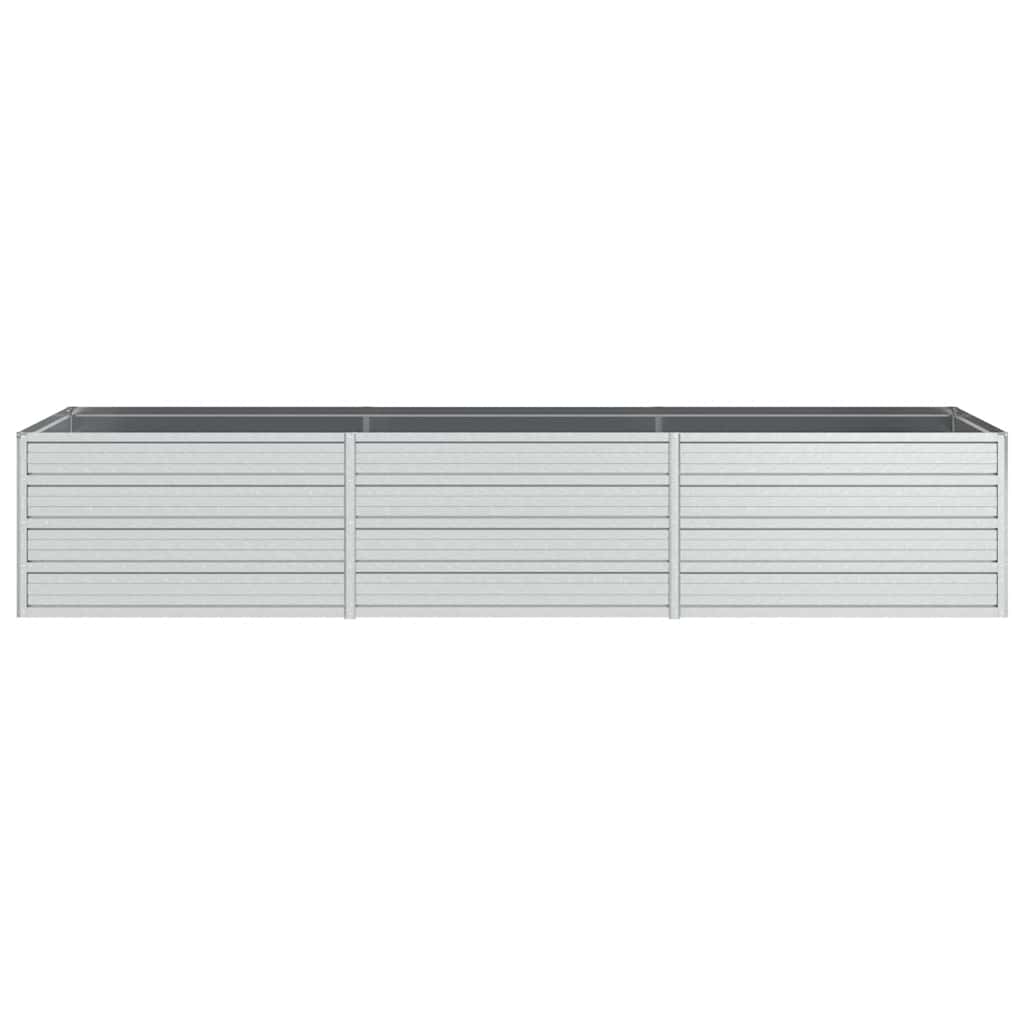 Garden Raised Bed 240x80x45 cm Galvanized Steel Silver