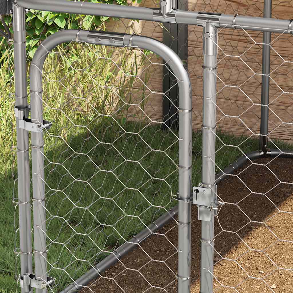 Outdoor Dog Kennel with Roof 400x100x150 cm