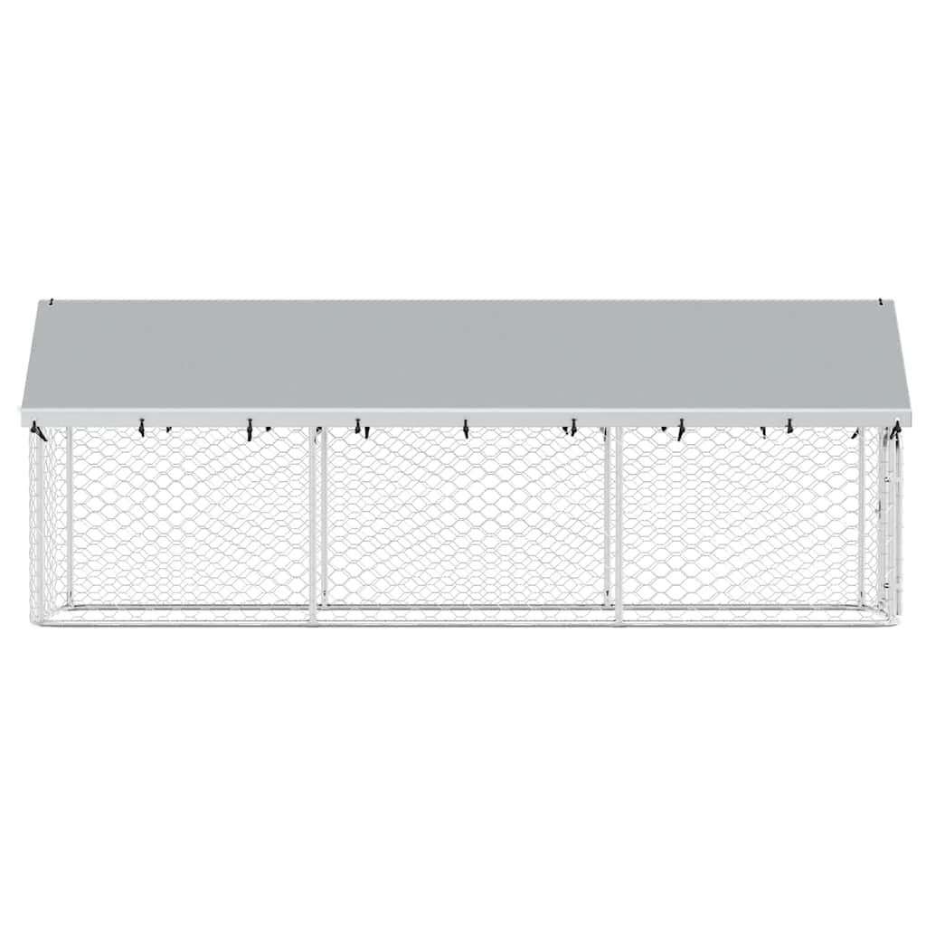 Outdoor Dog Kennel with Roof 400x100x150 cm