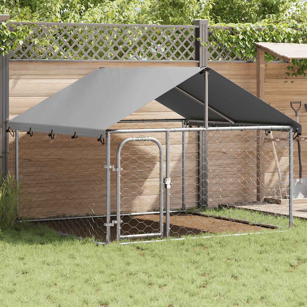 Outdoor Dog Kennel with Roof 200x200x150 cm