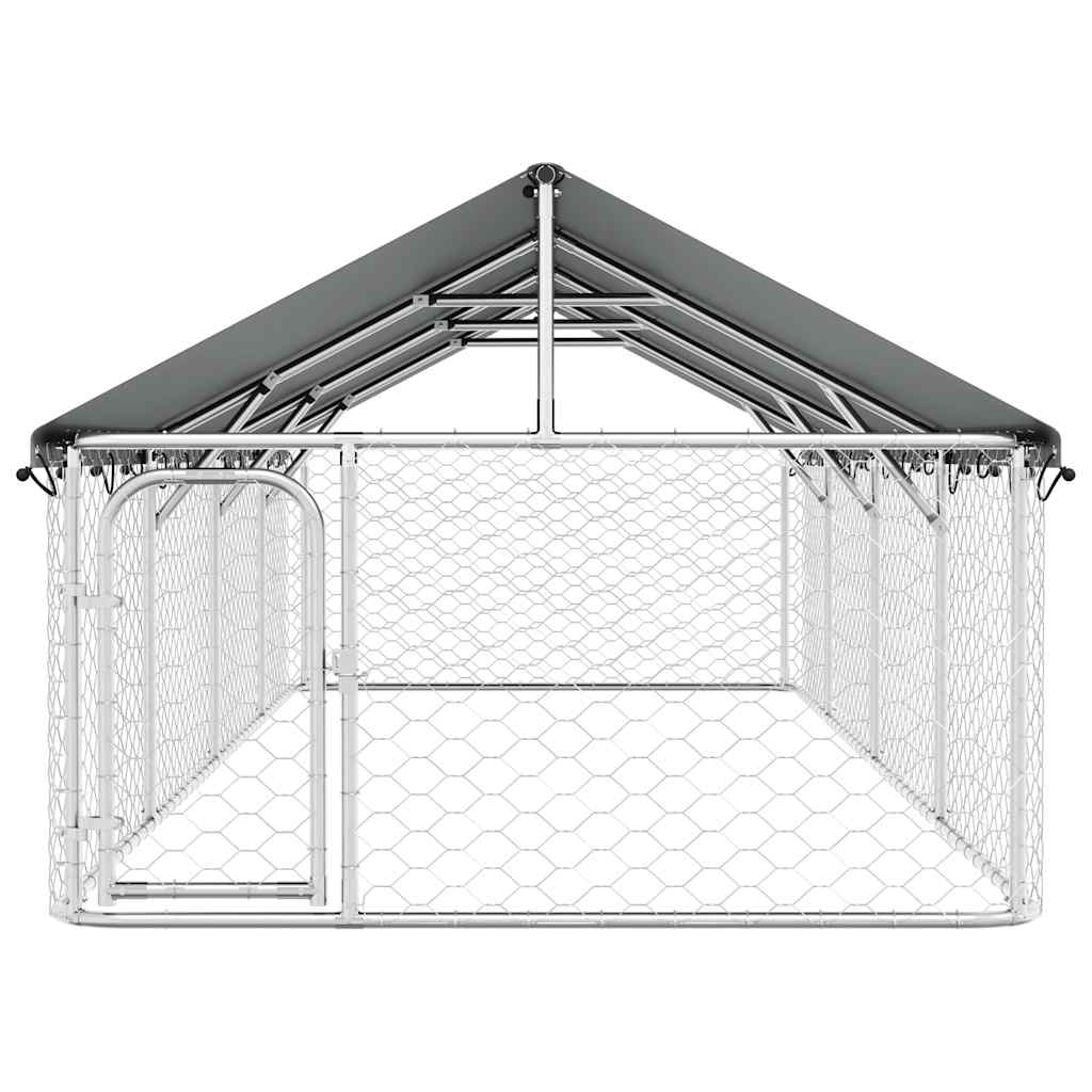 Outdoor Dog Kennel with Roof 400x200x150 cm