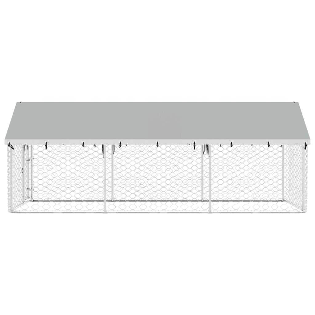 Outdoor Dog Kennel with Roof 400x200x150 cm