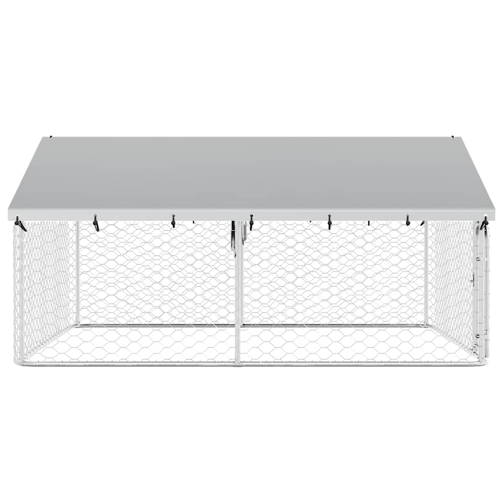 Outdoor Dog Kennel with Roof 300x300x150 cm
