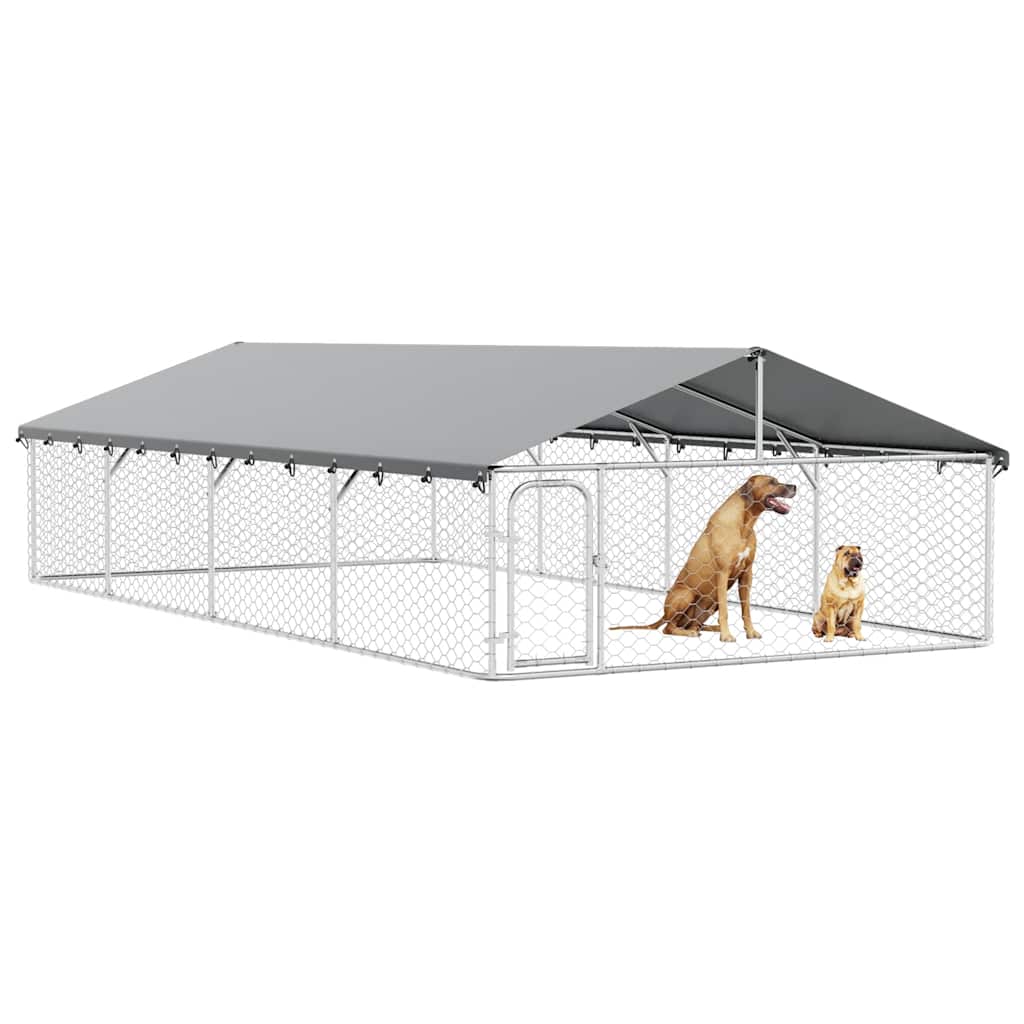 Outdoor Dog Kennel with Roof 600x300x150 cm