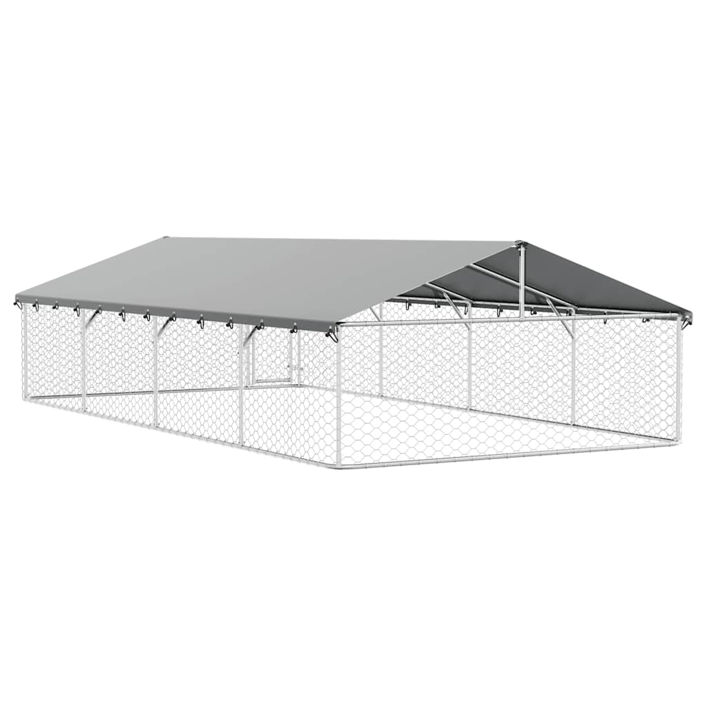 Outdoor Dog Kennel with Roof 600x300x150 cm