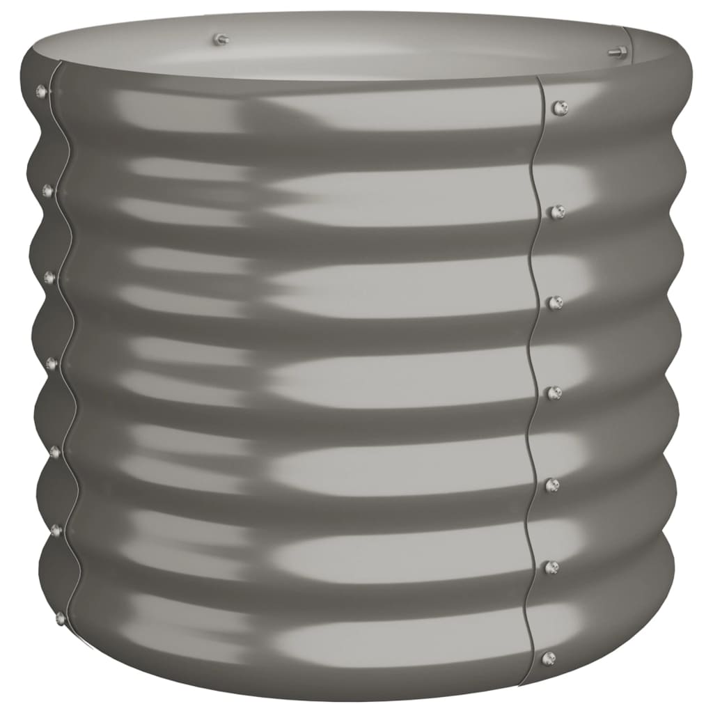 Garden Planter Galvanised Steel 40x40x36 cm Grey