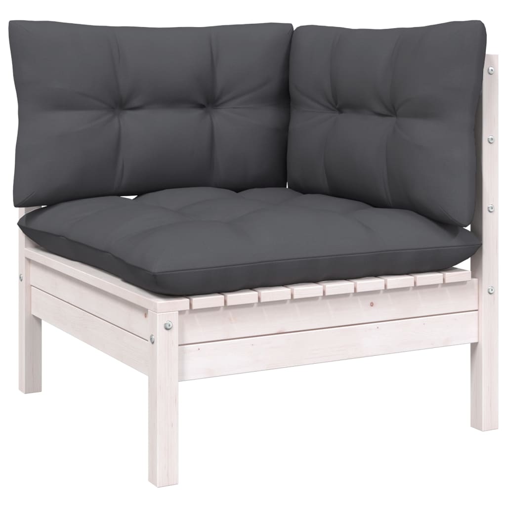 3 Piece Garden Lounge Set with Cushions Solid Wood Pine