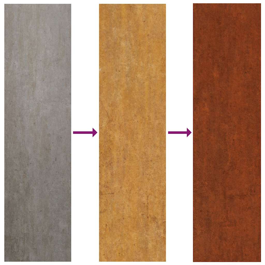 Lawn Edgings 10 pcs 25x103 cm Flexible Corten steel