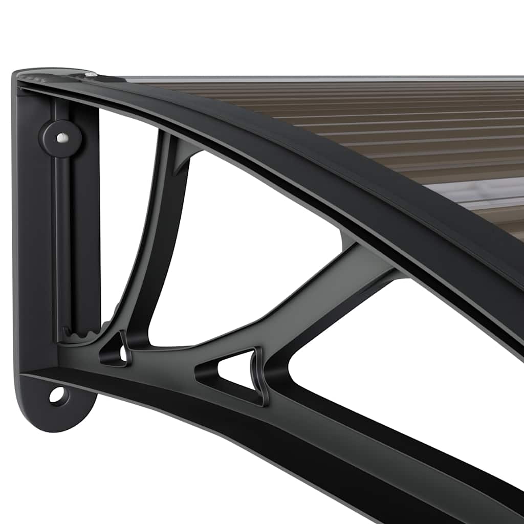 Door Canopy Black 150x100 cm Polycarbonate