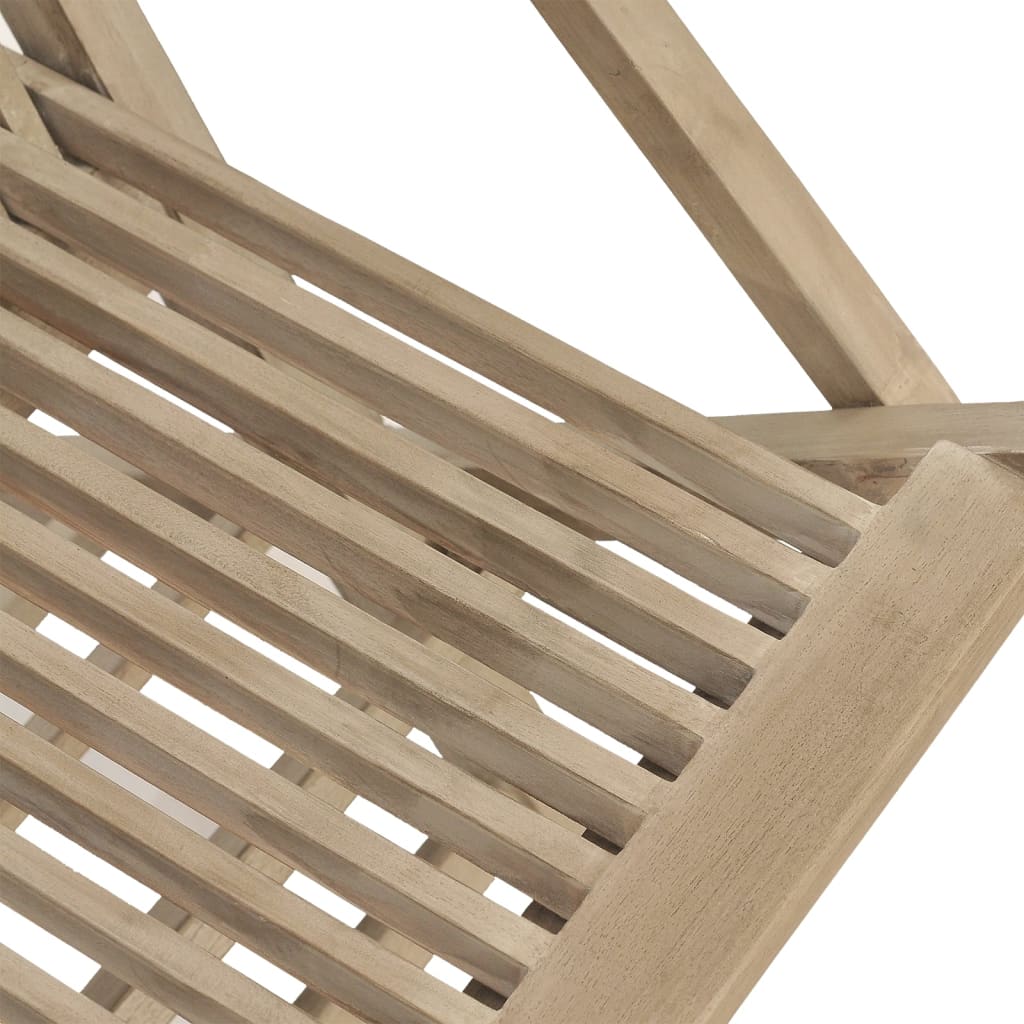 Folding Garden Chairs 4 pcs Grey 56x61x89 cm Solid Wood Teak
