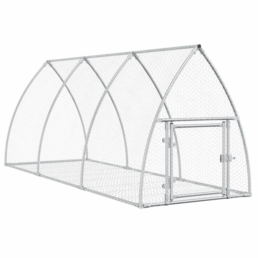 Rabbit Hutch Silver 300x105x120 cm Galvanised Steel