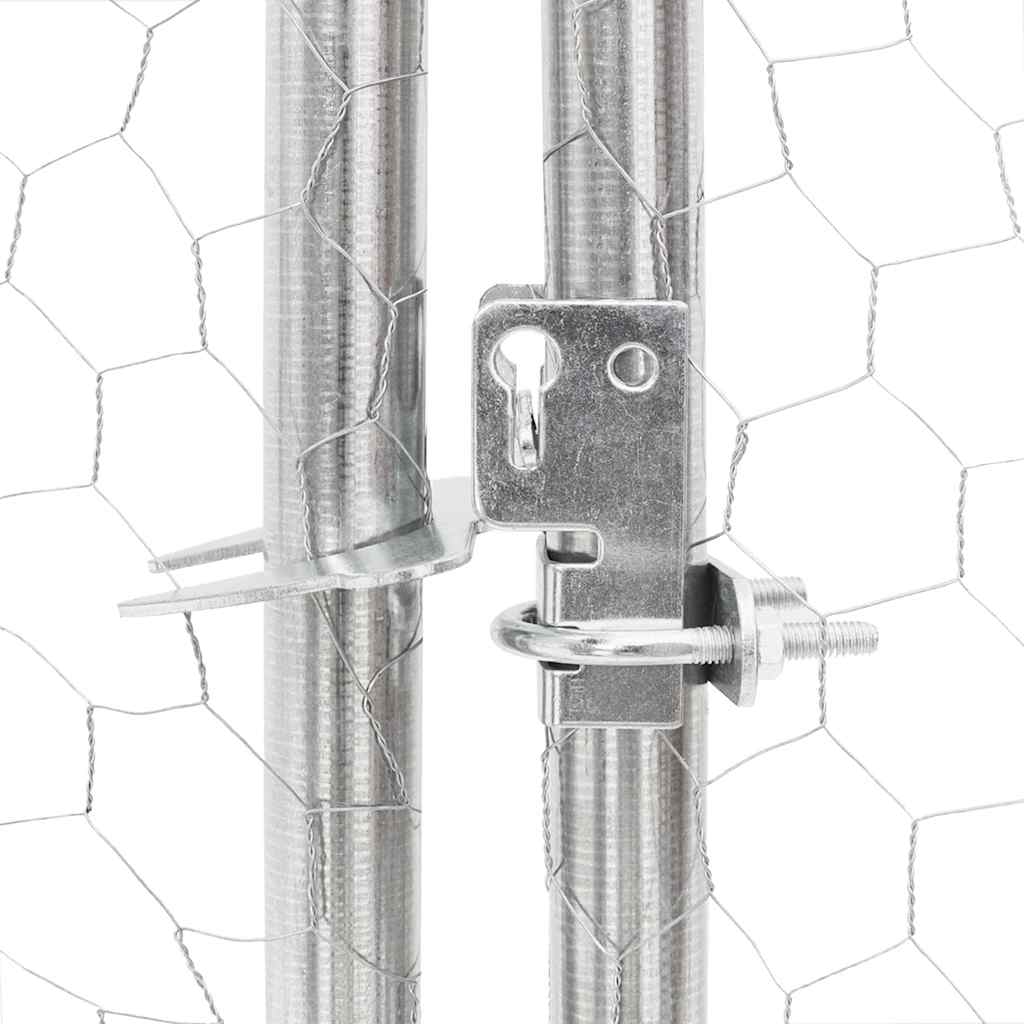 Chicken Run with Roof 2.5x2x2.25 m Galvanised Steel