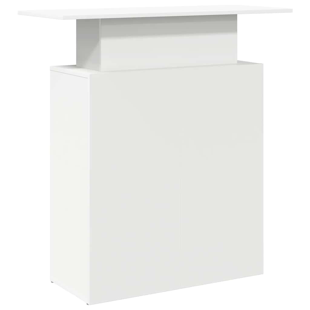 Reception Desk White 100x40x104 cm Engineered Wood