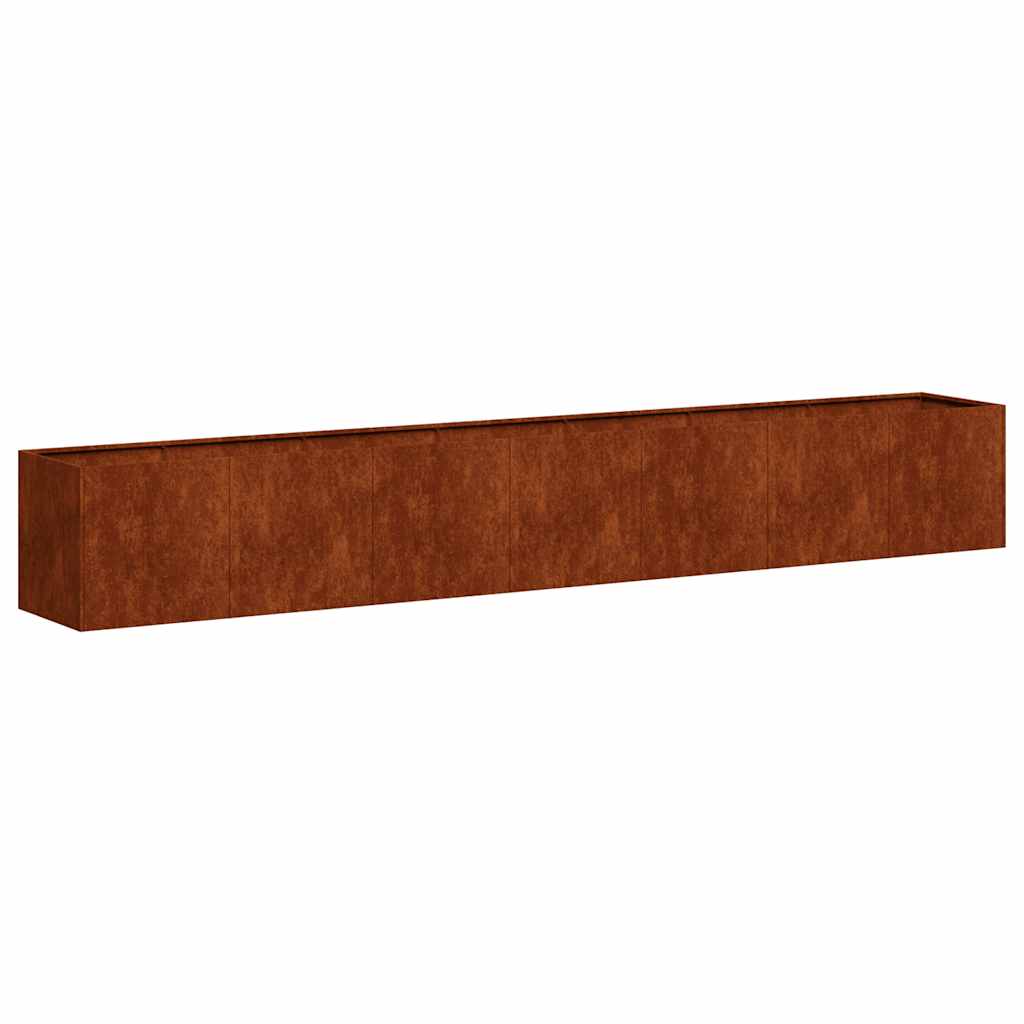 Planter Rusty 280x40x40 cm Weathering Steel
