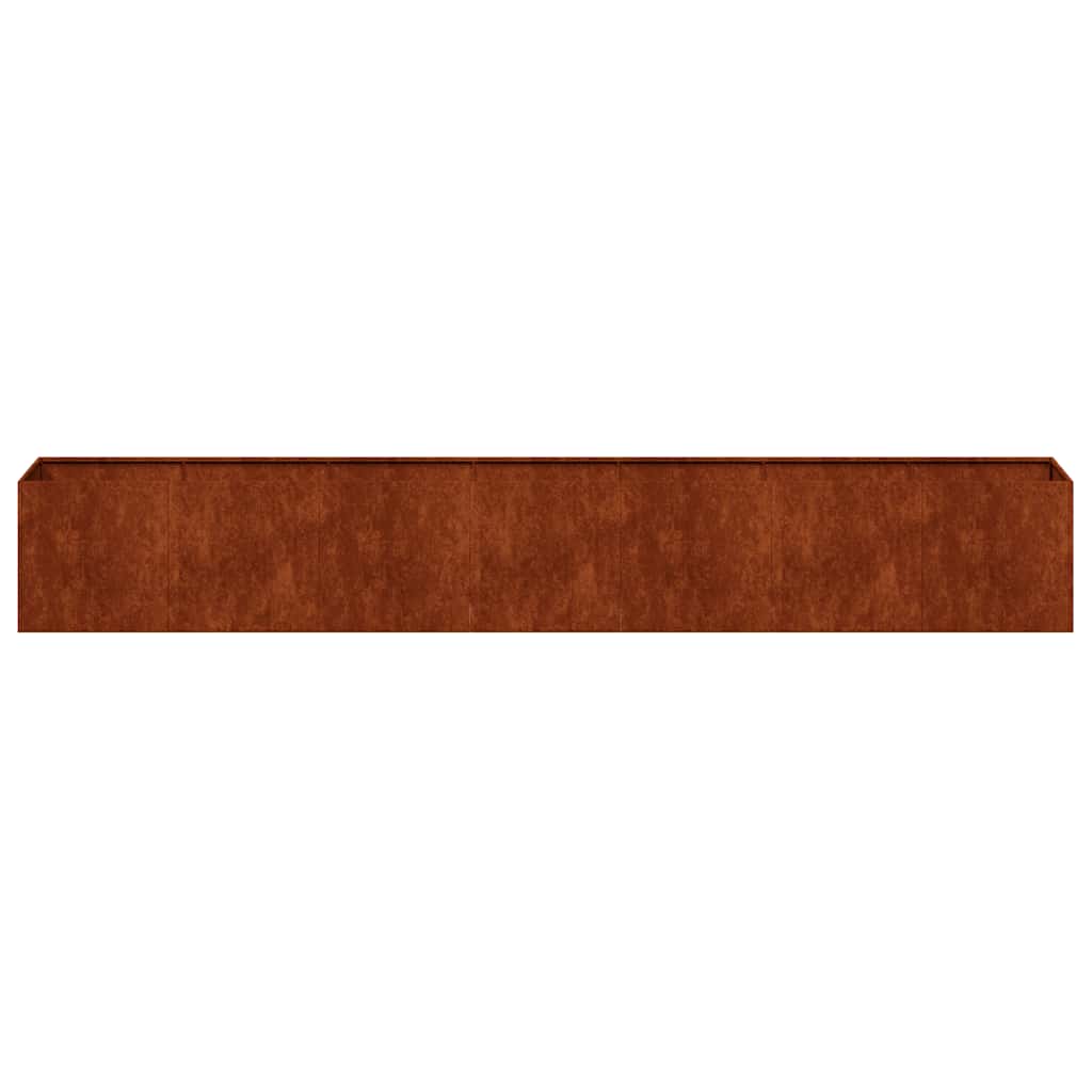 Planter Rusty 280x40x40 cm Weathering Steel