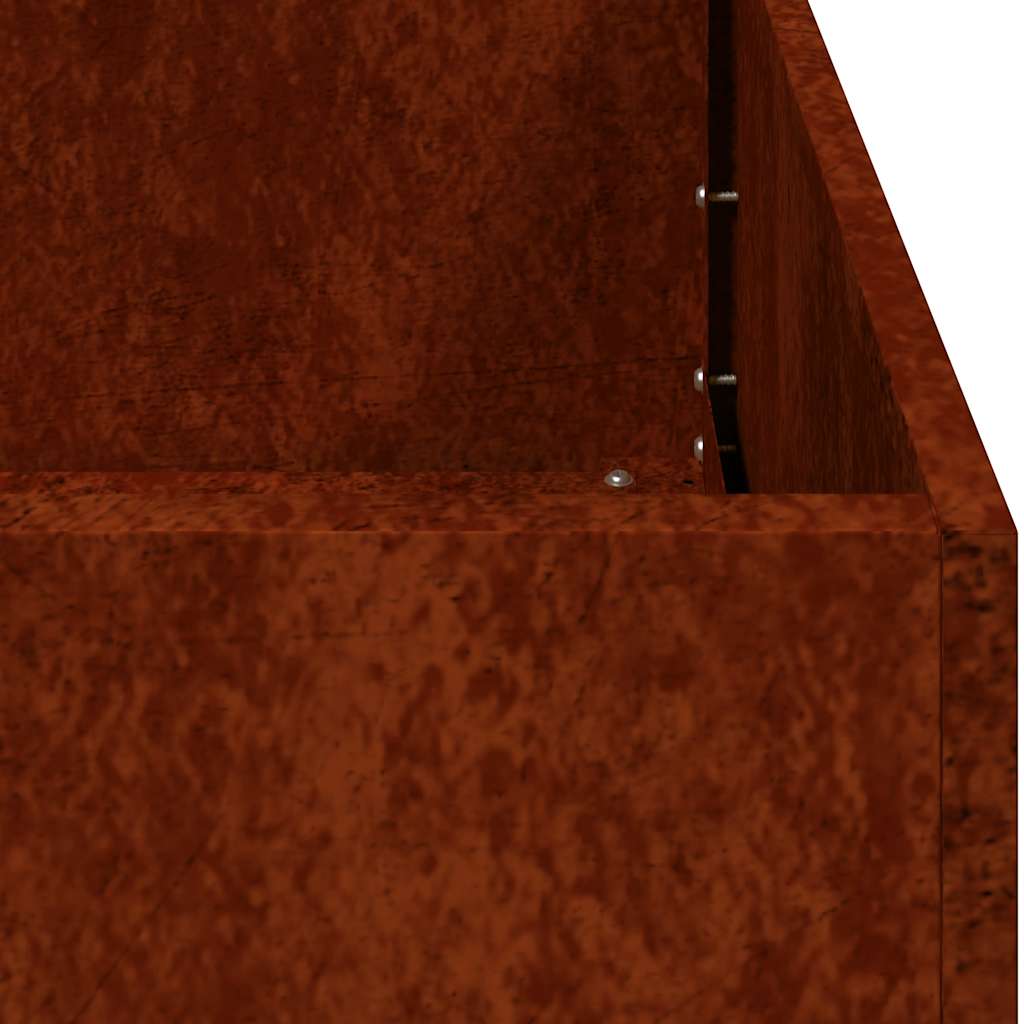 Planter Rusty 280x40x40 cm Weathering Steel