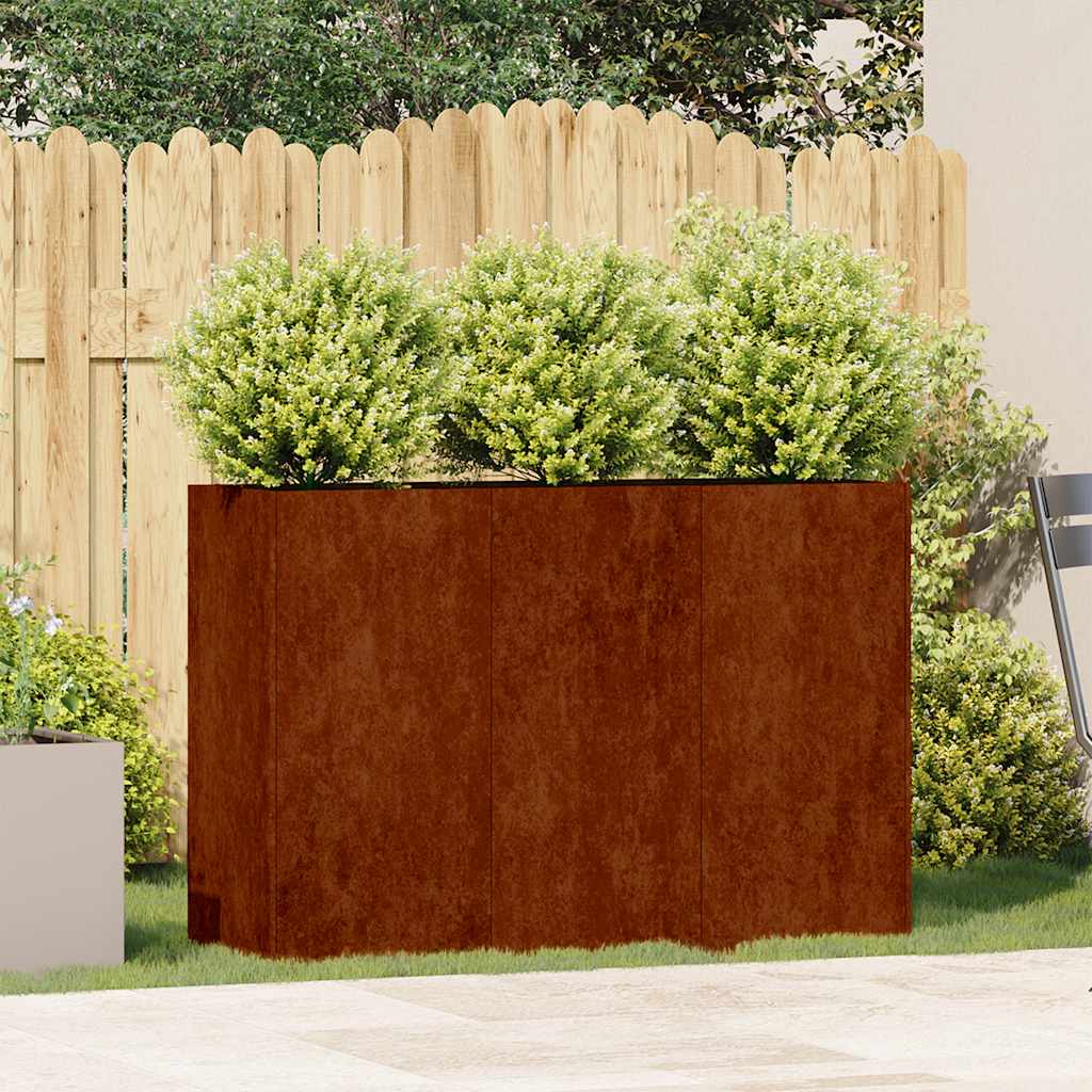Planter Rusty 120x40x80 cm Weathering Steel