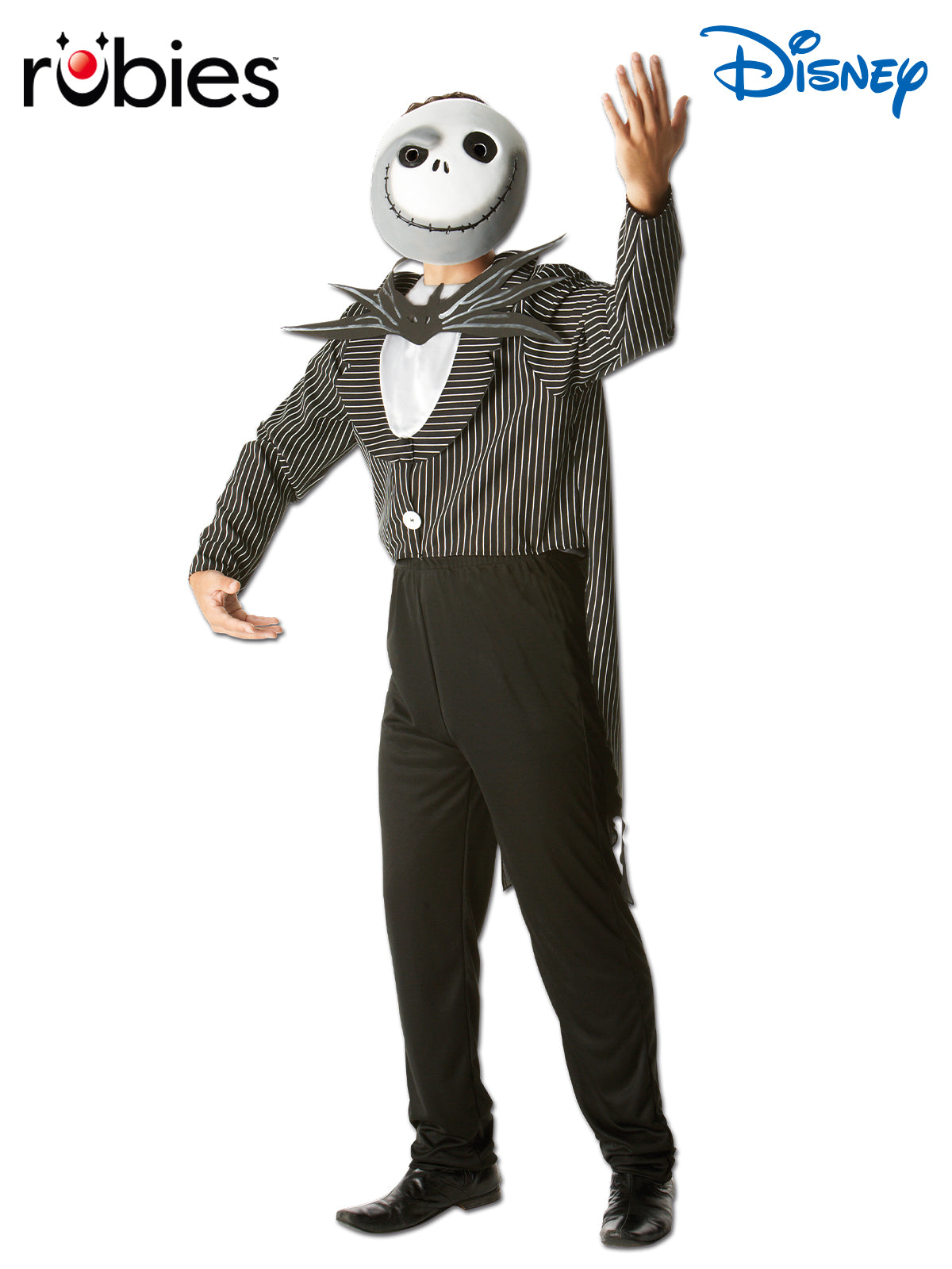 Jack Skellington Costume for Adults – Nightmare Before Christmas Fancy Dress with Mask, Black Colour