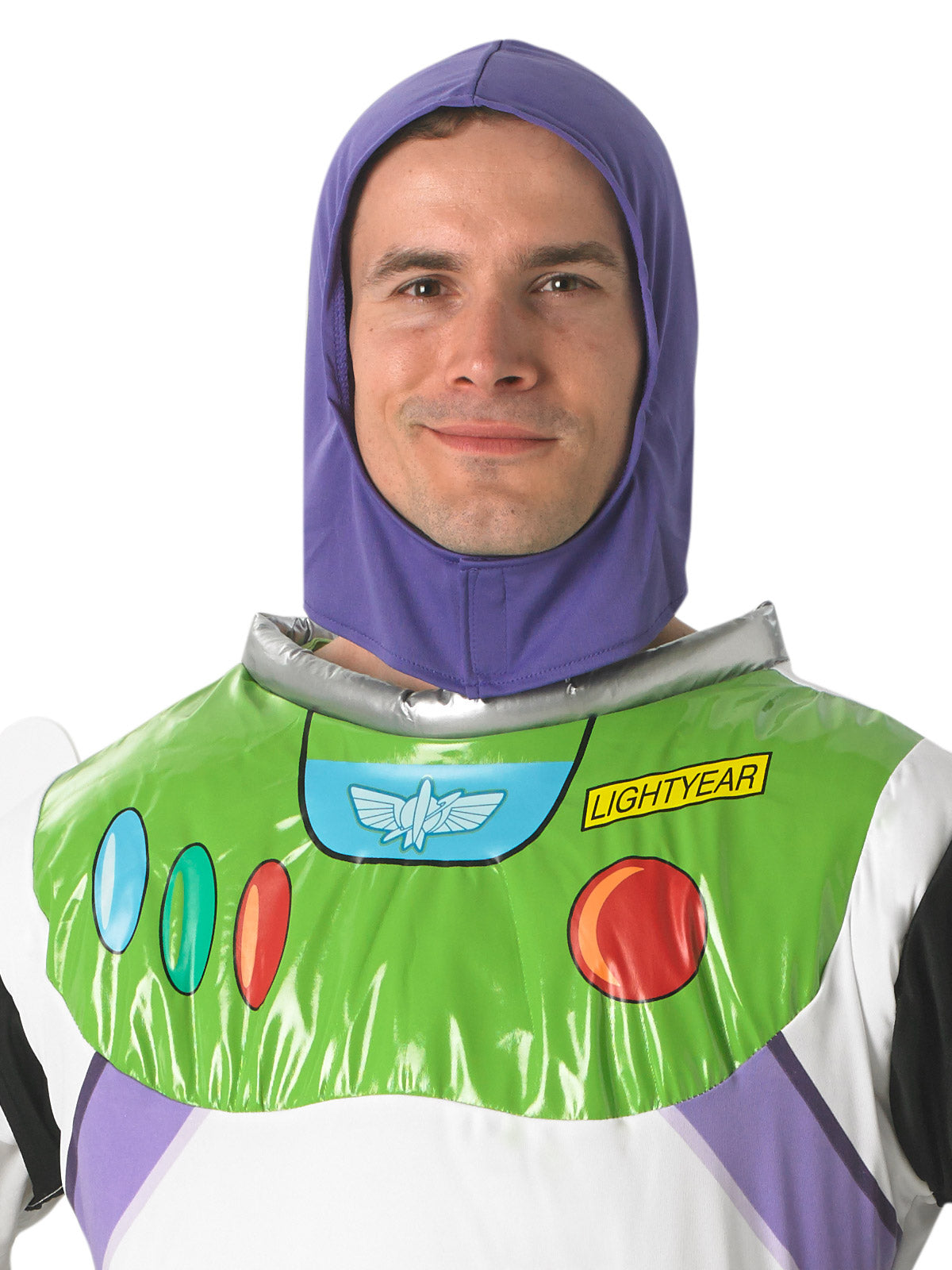 Buzz Lightyear Costume Adult Official Disney Pixar Deluxe Outfit with Snood and Wings
