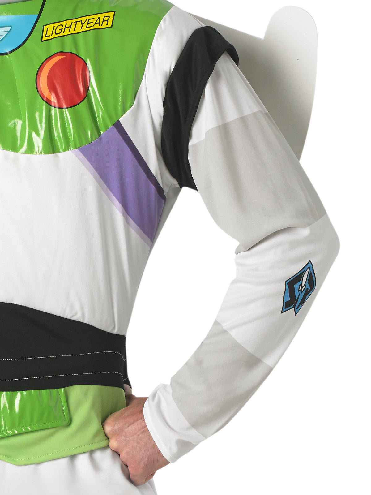 Buzz Lightyear Costume Adult Official Disney Pixar Deluxe Outfit with Snood and Wings