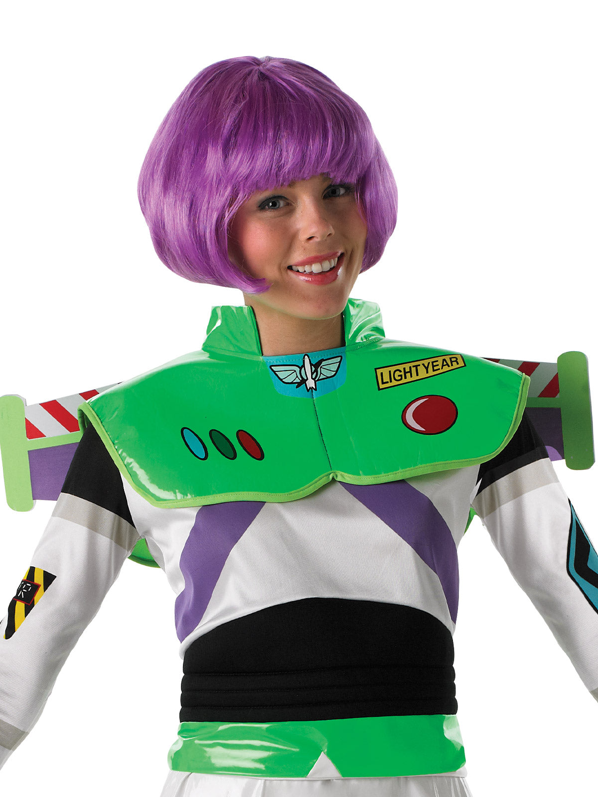 Buzz Toy Story Lady Costume Adult Official Disney Pixar Deluxe Dress with Wig and Wings