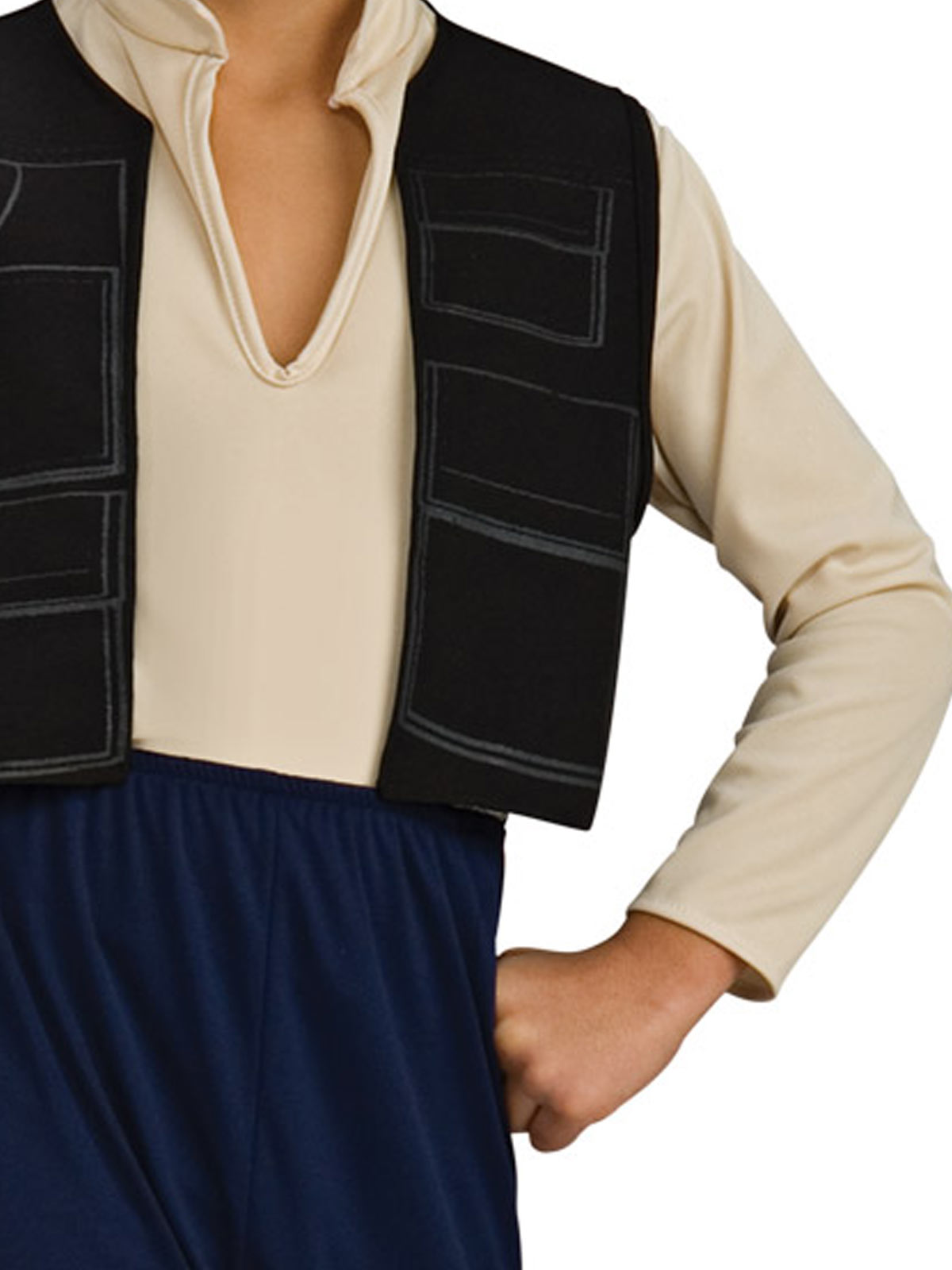 Star Wars Han Solo Costume for Adults with Jumpsuit and Boot Tops Colour: Brown