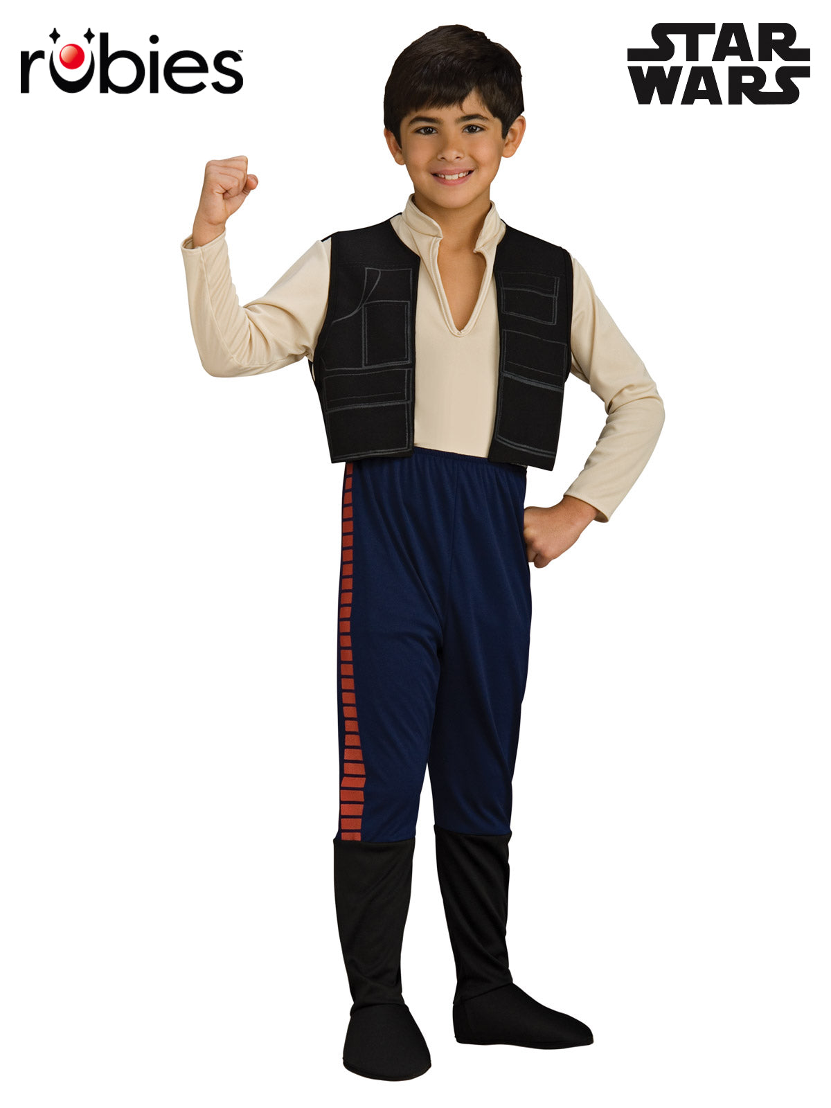 Star Wars Han Solo Costume for Adults with Jumpsuit and Boot Tops Colour: Brown