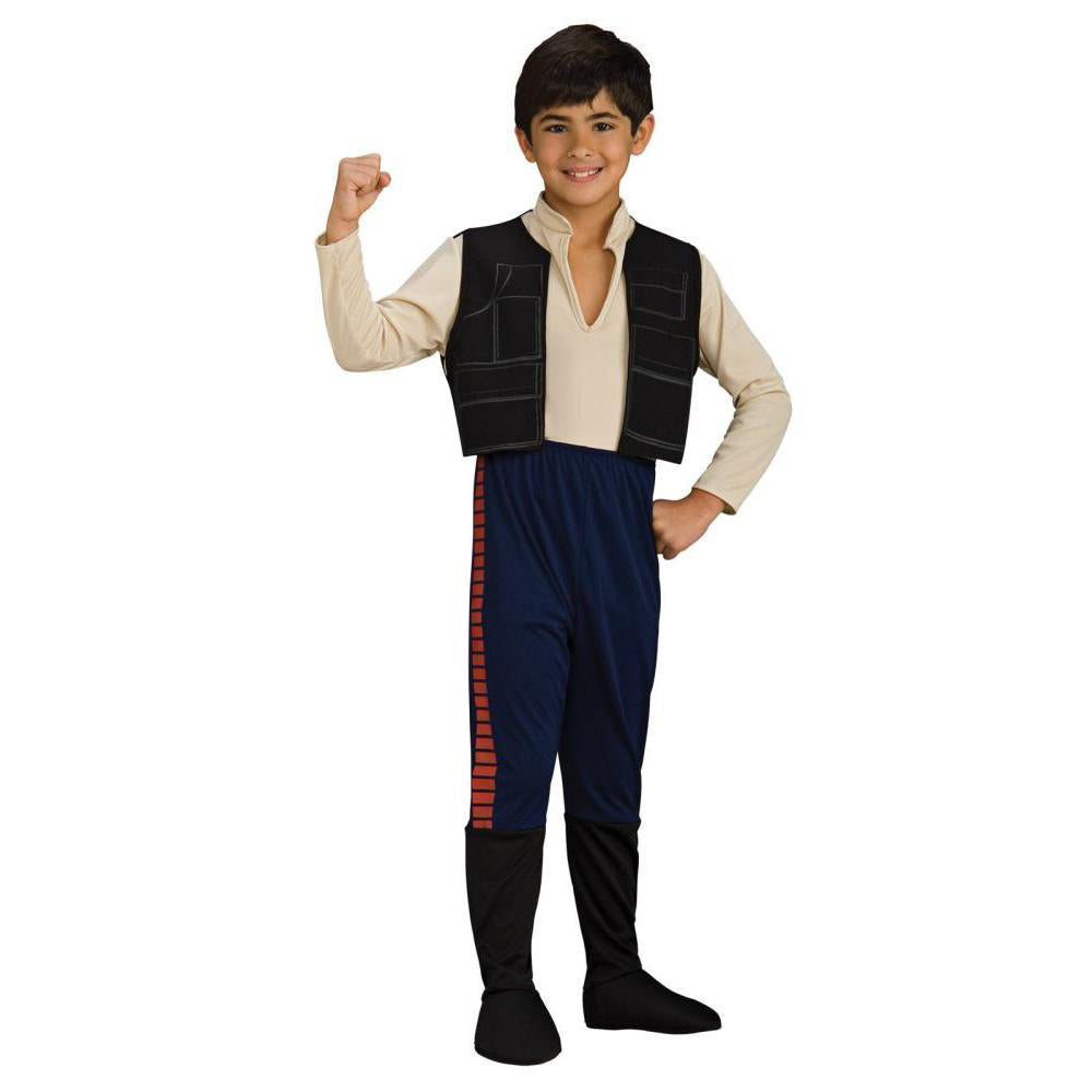 Star Wars Han Solo Costume for Adults with Jumpsuit and Boot Tops Colour: Brown