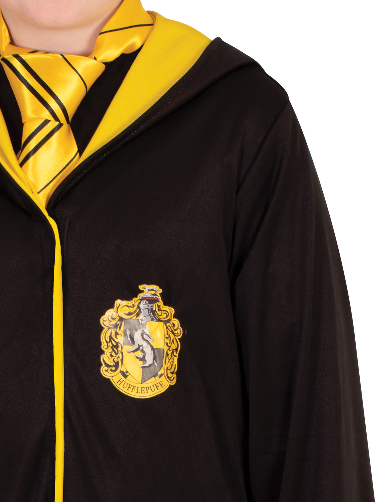 Hufflepuff Robe for Kids with Hood and House Emblem Harry Potter Official Licensed Costume
