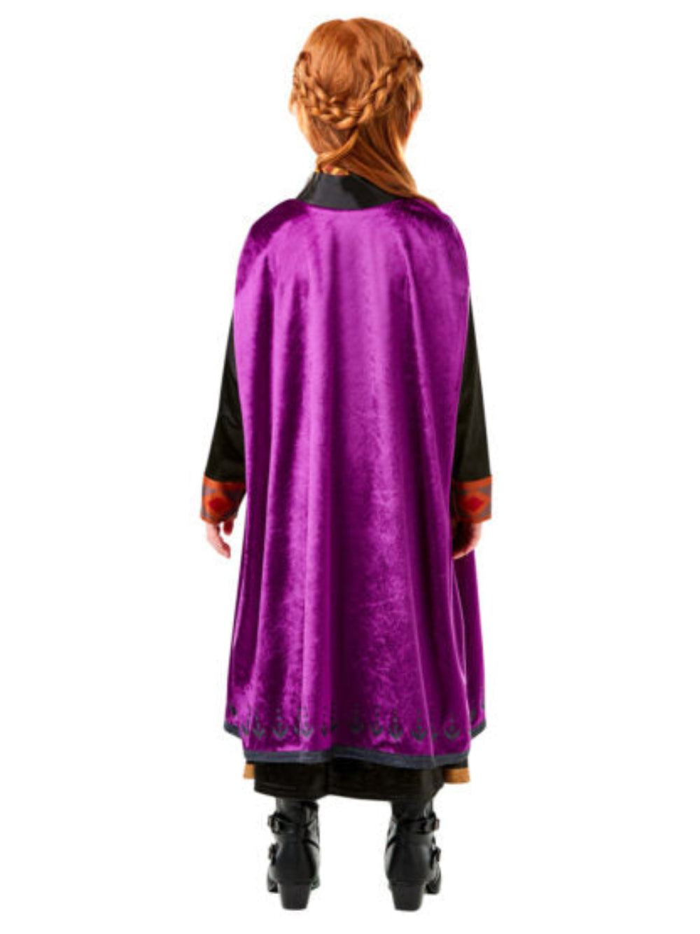 Anna Frozen 2 Deluxe Costume Child Disney Dress Cloak Brooch Purple Colour