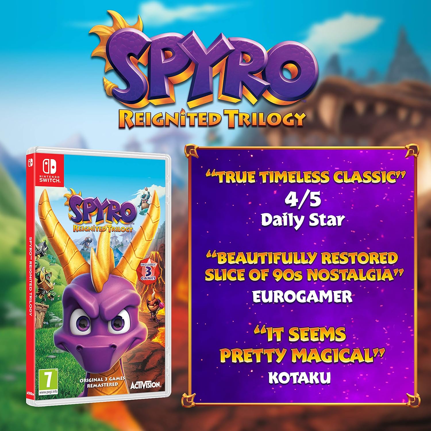 Activision Spyro Reignited Trilogy Nintendo Switch Remastered Classic Adventure Games