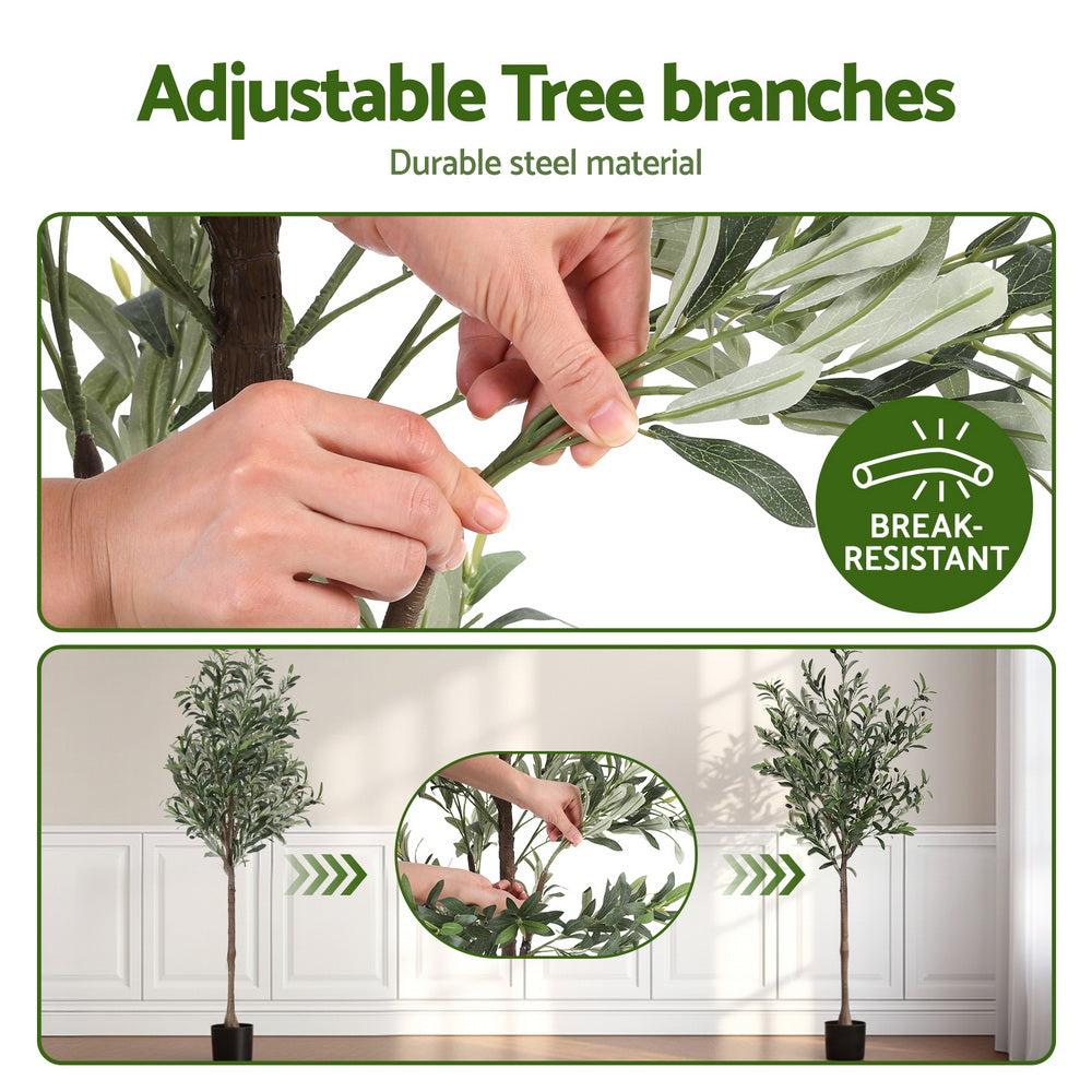 Artiss 155cm Artificial Olive Tree Faux Indoor Decor Artificial Plants Lifelike Plant