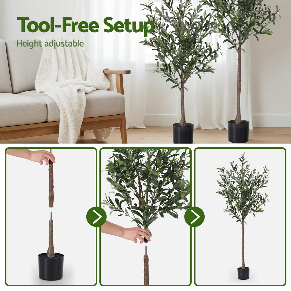 Artiss 155cm Artificial Olive Tree Faux Indoor Decor Artificial Plants Lifelike Plant